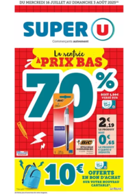 Prospectus Super U FAUVILLE EN CAUX : Spécial Rentrée des classes
