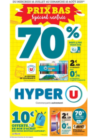 Prospectus Hyper U ABBEVILLE : Spécial Rentrée des classes