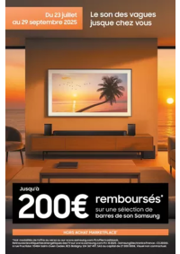 Prospectus Boulanger La Roche sur Yon : Jusqu'à 200€ remboursés sur une sélection de barre de son Samsung