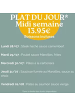 Prospectus crocodile : Plat Du Jour
