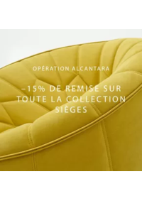 Prospectus CINNA AJACCIO : Profitez de -15% sur nos sièges tapissés en Alcantara