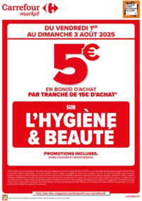 Prospectus Carrefour Market MONTEUX : OPÉRATION BON D’ACHAT SUR HYGIÈNE BEAUTÉ