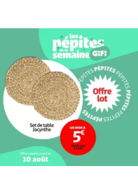 Prospectus Gifi SARREBOURG : Du 06 au 10 août uniquement, les 2 oreillers sont à 10€ !