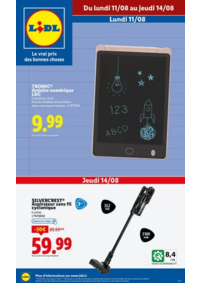 Prospectus Lidl LA REOLE : Cahiers, stylos, pochettes…Préparez la rentrée de vos enfants à petits prix chez Lidl !