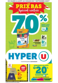 Prospectus Hyper U CLERMONT L HERAULT : Spécial Rentrée des classes