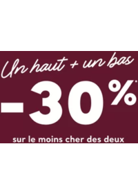 Prospectus Cache cache Asnières 10 rue de la Station : Un haut + un bas -30 % sur le moins xher se deux