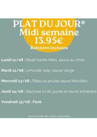 Prospectus Crocodile Lille - Villeneuve d’Ascq : Plat Du Jour