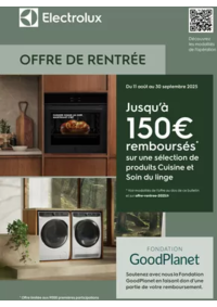 Prospectus Copra LIGUEIL : Electrolux vous rembourse jusqu'à 150€