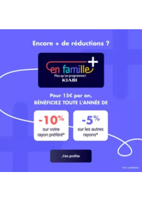 Prospectus Kiabi PLAISIR : Pour 15€ par an, bénéficiez toute l'année de