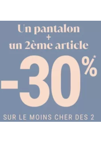 Prospectus Bréal Aubenas : 1 pantalon + un 2ème article = -30%* sur le moins cher des deux femme
