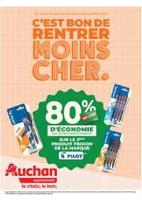 Prospectus Auchan Supermarché Paris 12 Reuilly : C’EST BON DE RENTRER MOINS CHER.
