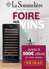 Prospectus Boulanger Angoulême - Champniers : OFFRE La Sommelière : jusqu'à 500€ offerts chez Nicolas !