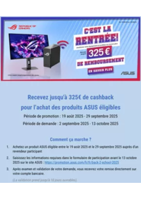 Prospectus Boulanger Montigny-lès-Cormeilles : OFFRE ASUS jusqu'à 325€ REMBOURSÉS sur une sélection de produit gaming