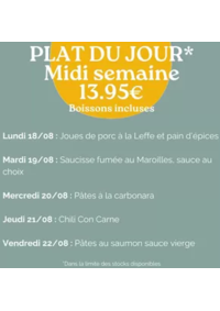 Prospectus Crocodile Hautmont - Maubeuge : Plat Du Jour