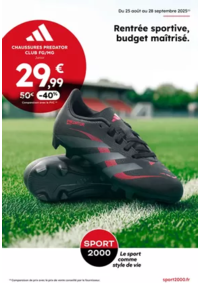 Prospectus Sport 2000 ERAGNY : Rentrée sportive, budget maîtrisé.