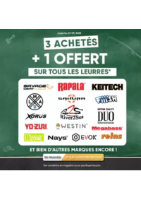Prospectus Pacific Pêche CHATEAUROUX - POINÇONNET : 3 Leurres achetés + 1 OFFERT !
