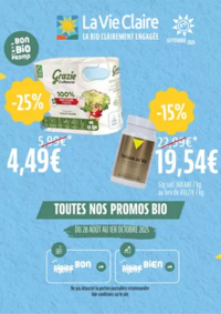Prospectus La Vie Claire Vierzon : SEPTEMBRE 2025
