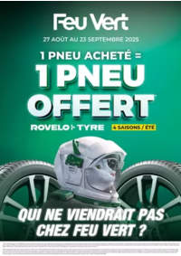 Prospectus Feu Vert TARBES : 1 pneu acheté = 1 pneu offert