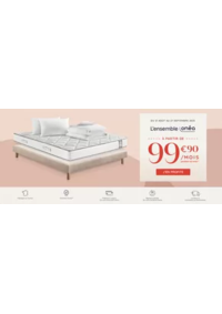 Prospectus Maison de la literie ST ORENS : Offrez à vos nuits une nouvelle dimension avec notre ensemble de nuit Onéa 1 Matelas + 1 Sommier + 1