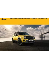 Prospectus Jeep Boulogne Billancourt : RENEGADE E-HYBRID NORTH STAR 1.5 TURBO T4 130 CH BVR7
