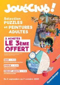 Prospectus JouéClub FLERS : Sélection PUZZLES et PEINTURES ADULTES
