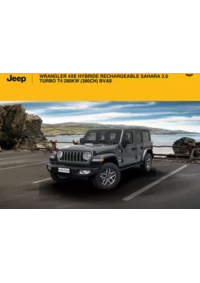 Prospectus Jeep Orléans : WRANGLER 4XE HYBRIDE RECHARGEABLE SAHARA 2.0 TURBO T4 280KW (380CH) BVA8