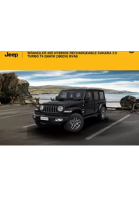 Prospectus Jeep Saint-Etienne : WRANGLER 4XE HYBRIDE RECHARGEABLE SAHARA 2.0 TURBO T4 280KW (380CH) BVA8