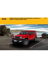 Prospectus Jeep Mauguio : WRANGLER 4XE HYBRIDE RECHARGEABLE SAHARA 2.0 TURBO T4 280KW (380CH) BVA8
