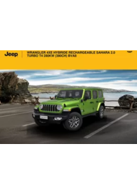 Prospectus Jeep Buchelay : WRANGLER 4XE HYBRIDE RECHARGEABLE SAHARA 2.0 TURBO T4 280KW (380CH) BVA8