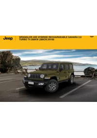 Prospectus Jeep Saint-Etienne : WRANGLER 4XE HYBRIDE RECHARGEABLE SAHARA 2.0 TURBO T4 280KW (380CH) BVA8