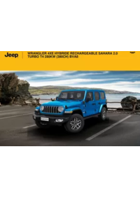 Prospectus Jeep Vert-Saint-Denis : WRANGLER 4XE HYBRIDE RECHARGEABLE SAHARA 2.0 TURBO T4 280KW (380CH) BVA8
