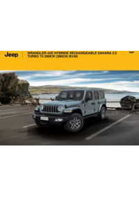 Prospectus Jeep Fontaine : WRANGLER 4XE HYBRIDE RECHARGEABLE SAHARA 2.0 TURBO T4 280KW (380CH) BVA8