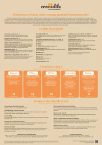 Prospectus Crocodile Metz - Augny : Carte menu - Automne '25