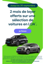 Prospectus Aramis : 2 mois de loyer offerts sur une sélection de voitures en LOA