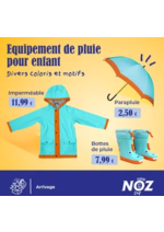 Promos et remises  : Parapluie 2.50€, Bottes 7.99€