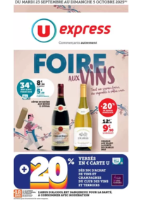 Prospectus U Express Paris 14 - Rue de la tombe Issoire : Foire aux Vins d'Automne