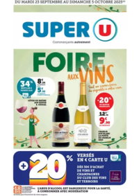 Prospectus Super U JANZE : Foire aux Vins d'Automne