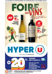 Prospectus Hyper U AIZENAY : Foire aux Vins d'Automne