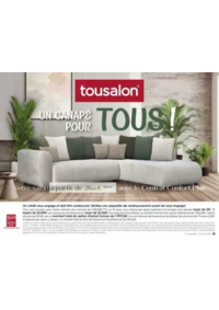 Prospectus Tousalon Ézanville : Opération Reprise Tousalon Jusqu’à 1 500€ de reprise sur votre ancien canapé