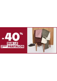 Prospectus Jules NICE Rue Masséna : -40% sur le 2ème pantalon