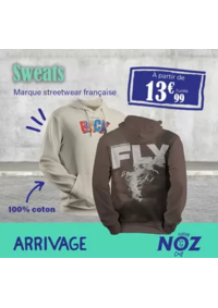 Prospectus NOZ Franqueville-Saint-Pierre : ARRIVAGE Marque streetwear française
