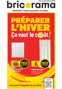 Prospectus Bricorama ST THIBAULT DES VIGNES : Préparer l’hiver, ça vaut le coût !