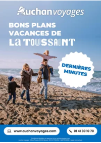 Prospectus Auchan TOMBLAINE : Auchan voyages : bons plans vacances de la Toussaint !