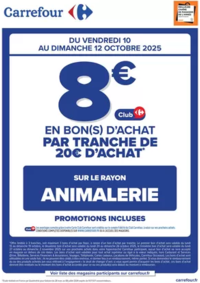 Prospectus Carrefour city PARIS 42 avenue de la Motte Picquet : OPÉRATION BON(S) D’ACHAT ANIMALERIE