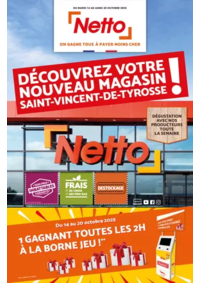 Prospectus Netto Mennecy : 1 GAG NANT TOUTES LES 2 H À LA BORNE JEU !
