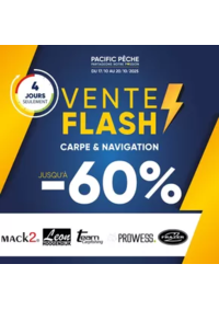 Prospectus Pacific Pêche ANGOULEME - CHAMPNIERS   : Jusqu'à -60% sur une sélection de grandes marques .Disponible en magasin et sur le web !