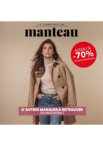 Prospectus  : Dépêchez-vous ! Destockage de folie sur les manteaux "Le Comptoir du Manteau" au prix unique de seulement 39,99€ !
