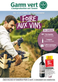 Foire aux vins Prospectus Gamm vert : Foire aux vins