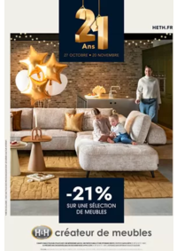 Prospectus H&H Chauray : -21 % SUR UNE SÉLECTION DE MEUBLES