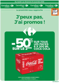 Prospectus Carrefour Contact PECQUENCOURT 32 rue du Colliez : J'PEUX PAS J'AI PROMOS DU 4 AU 16 NOVEMBRE !
